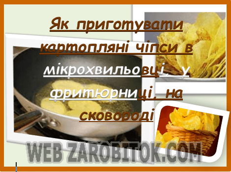 Бізнес-ідея виробництва: картопляні чіпси в домашніх умовах