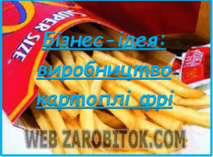 Бізнес-ідея виробництва картоплі фрі